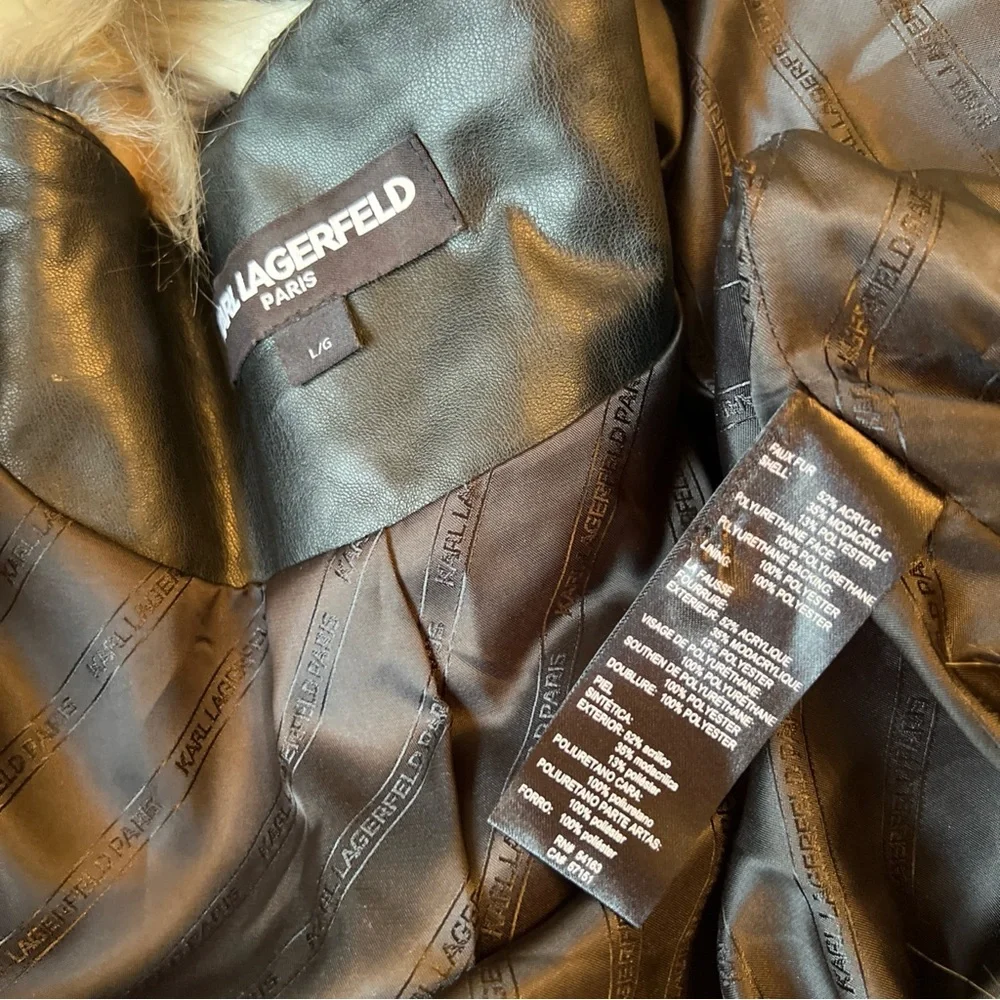 Karl Lagerfeld Women's Multicolor Faux Fur Jacket - Picture 7 of 7